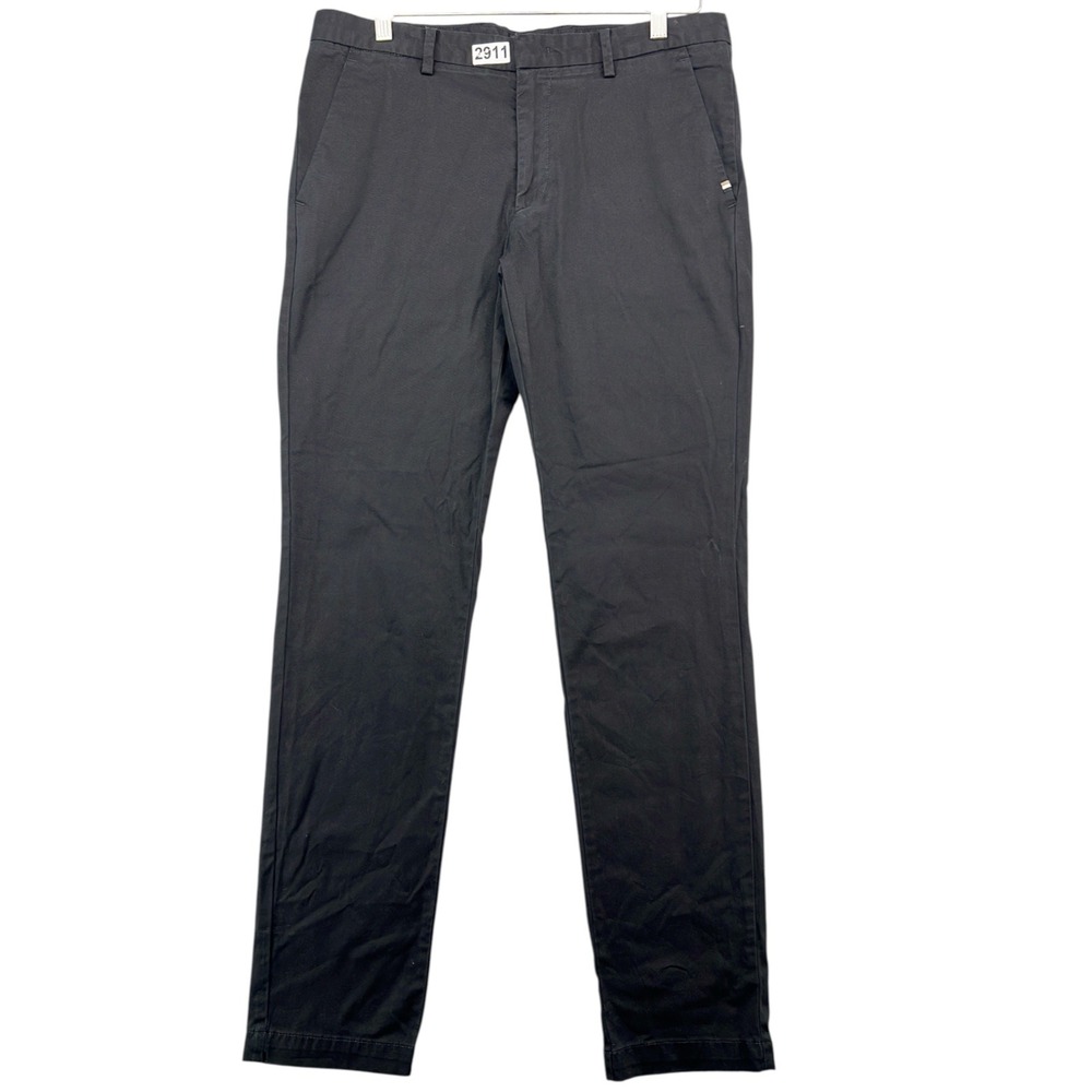 Hugo Boss Kaito1 Slim Fit Stretch Chinos Mens 32R Black Trousers 50468723